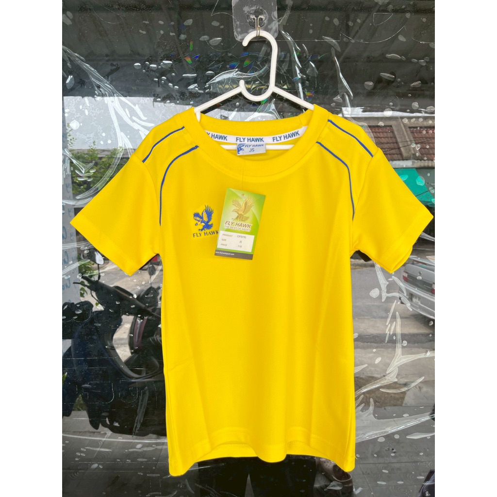 (มีบิลใบเสร็จให้) เสื้อกีฬาคอกลม Fly Hawk เสื้อกีฬาเด็ก เสื้อเด็กอนุบาล สีสันสดใส ใส่สบาย