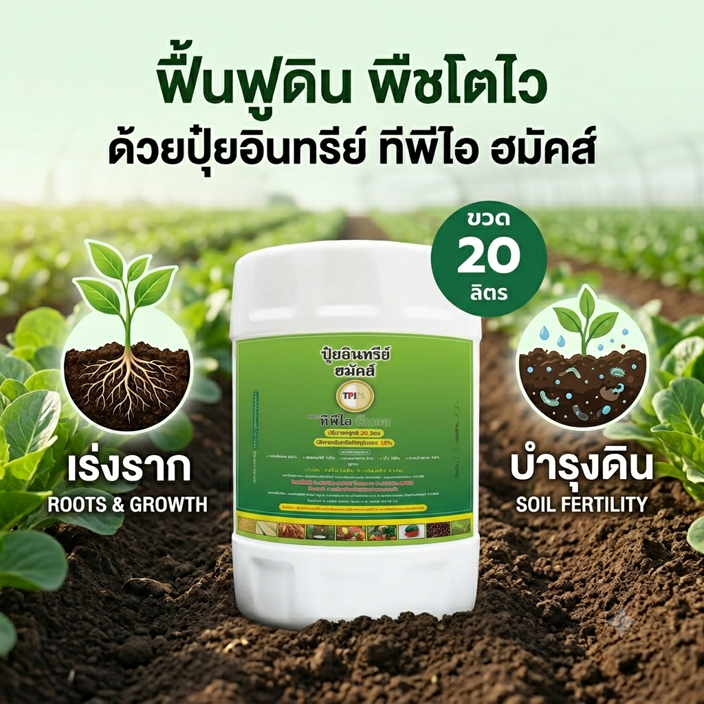 ปุ๋ยเขียว ทีพีไอ ปุ๋ยเร่งราก บำรุงดิน 20 ลิตร