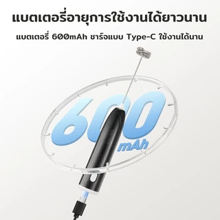 (ประกันศูนย์1ปี) SAMONO เครื่องตีฟองนม ที่ตีฟองนมไร้สายขนาดเล็ก ชาร์จเเบตไทป์ซี แบบพกพา SW-MFB30S