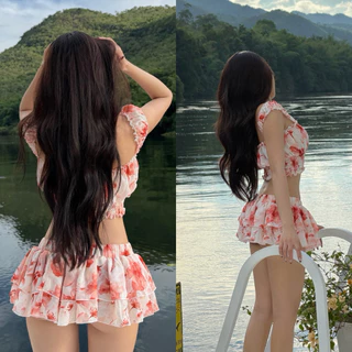 Kissy Set ชุดเซ็ตผ้าชีฟอง 2 ชิ้น เสื้อ + กระโปรงสั้น พร้อมส่งในไทย Sinitra Shop