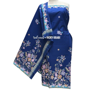 ผ้าปาเต๊ะอินโด ลายเชิงดอกไม้ พาสเทล 11 สี พรีเมียม Cotton 100% ผ้านุ่ง ผ้าซิ่น ใส่ทำบุญ/ตัดชุด