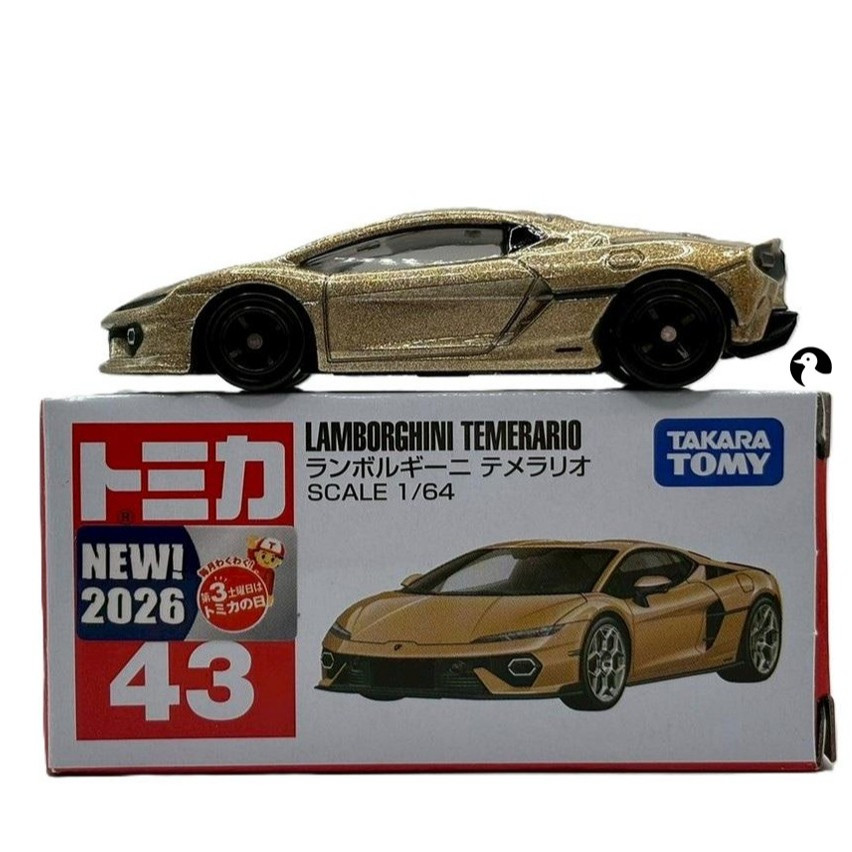 CL3 Tomica 43 First Lot Lamborghini Temerario 1/64 ใหม่ในซีล 🧩 รถแลมโบกินี่โทมิก้าขนาดเล็ก 7 ซม