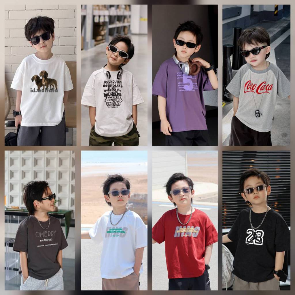 🛒พร้อมส่ง ☑️งานลดราคา เสื้อยืดเด็ก