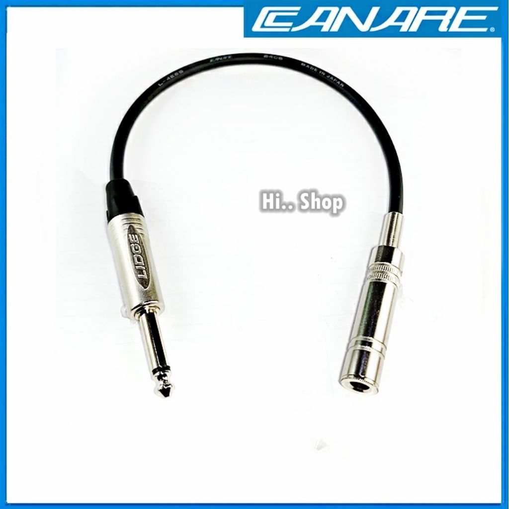 สาย TSผู้(6.35mm) -TSเมีย(6.35mm) ใช้สาย Canare L-4E6S Made in Japan หัวLidge/Rean
