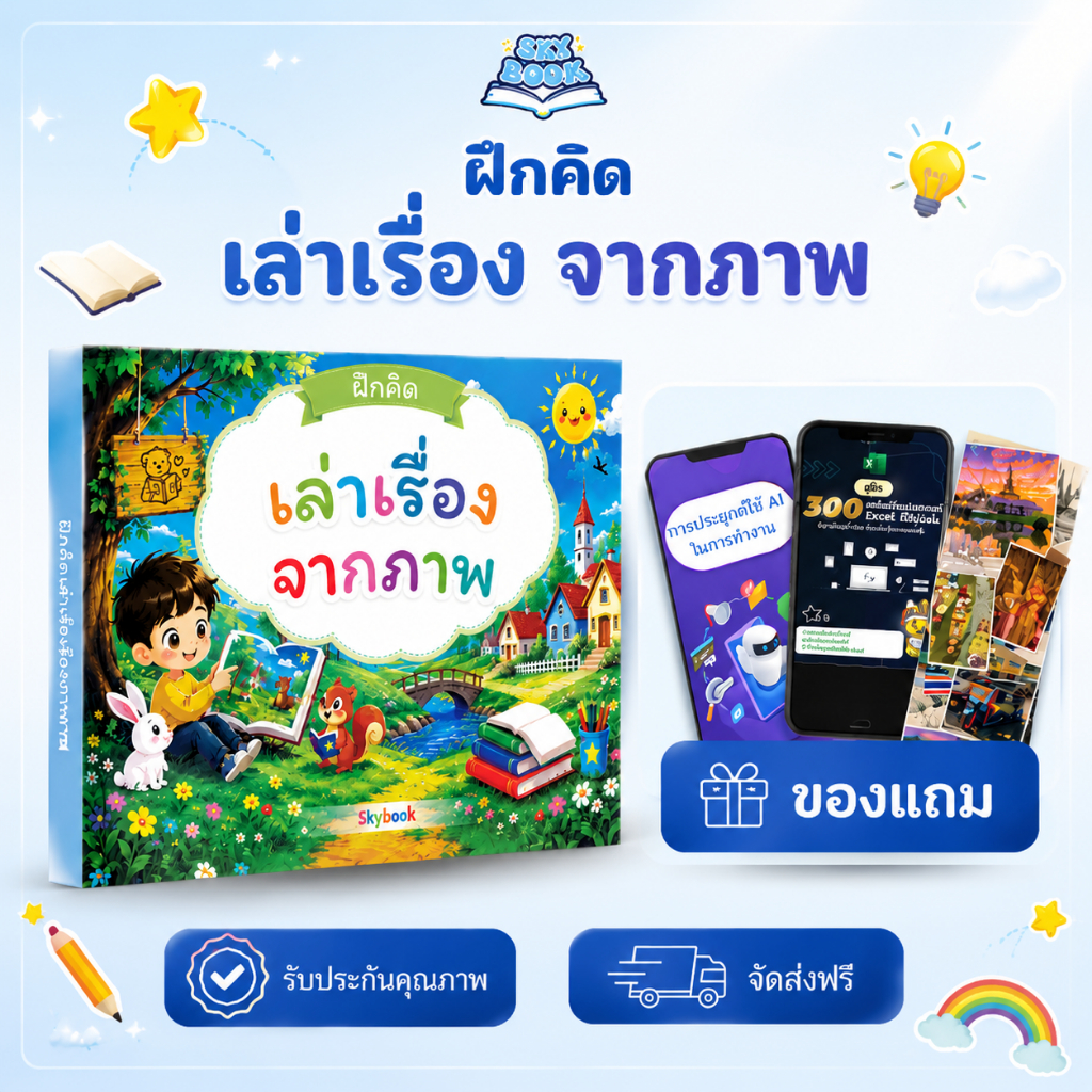 หนังสือ ฝึกคิด เล่าเรื่อง จากภาพ - Skybook - TTL88