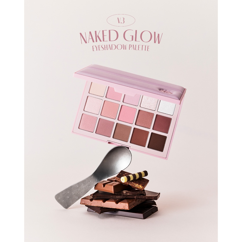 SUPERMOM l NAKED GLOW EYESHADOW PALETTE V.3 อายแชโดว์ 15 สี ปริมาณ 1.5 กรัม(x15)