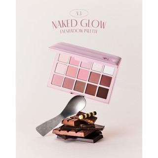 SUPERMOM l NAKED GLOW EYESHADOW PALETTE V.3 อายแชโดว์ 15 สี ปริมาณ 1.5 กรัม(x15)