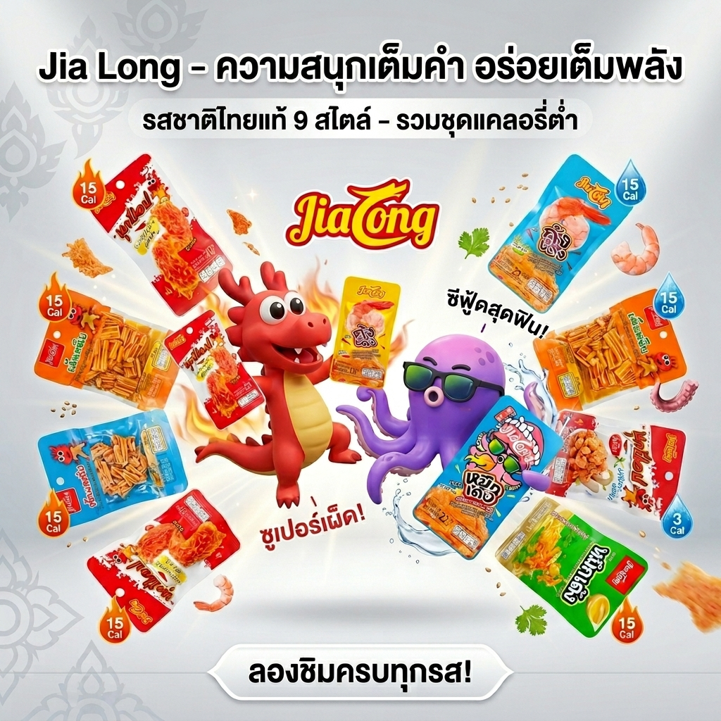 JIALONG บุกปรุงรสสุดฮิต 9 รสชาติ อร่อยจนหยุดไม่ได้