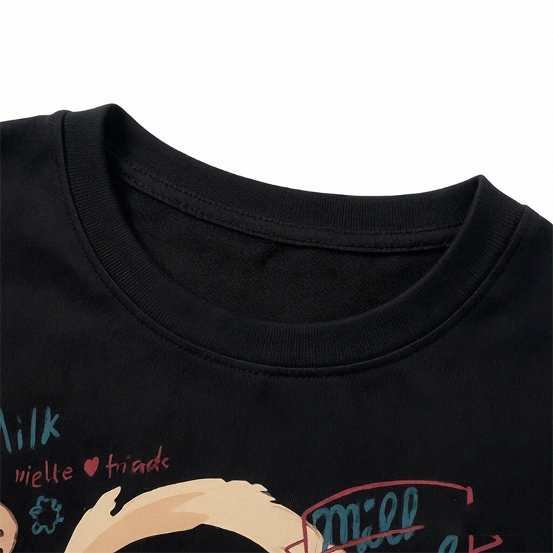 เสื้อยืดลายการ์ตูนน่ารัก สไตล์คาวาอี้ ผ้าคอตตอน ใส่สบาย รูปที่ 5