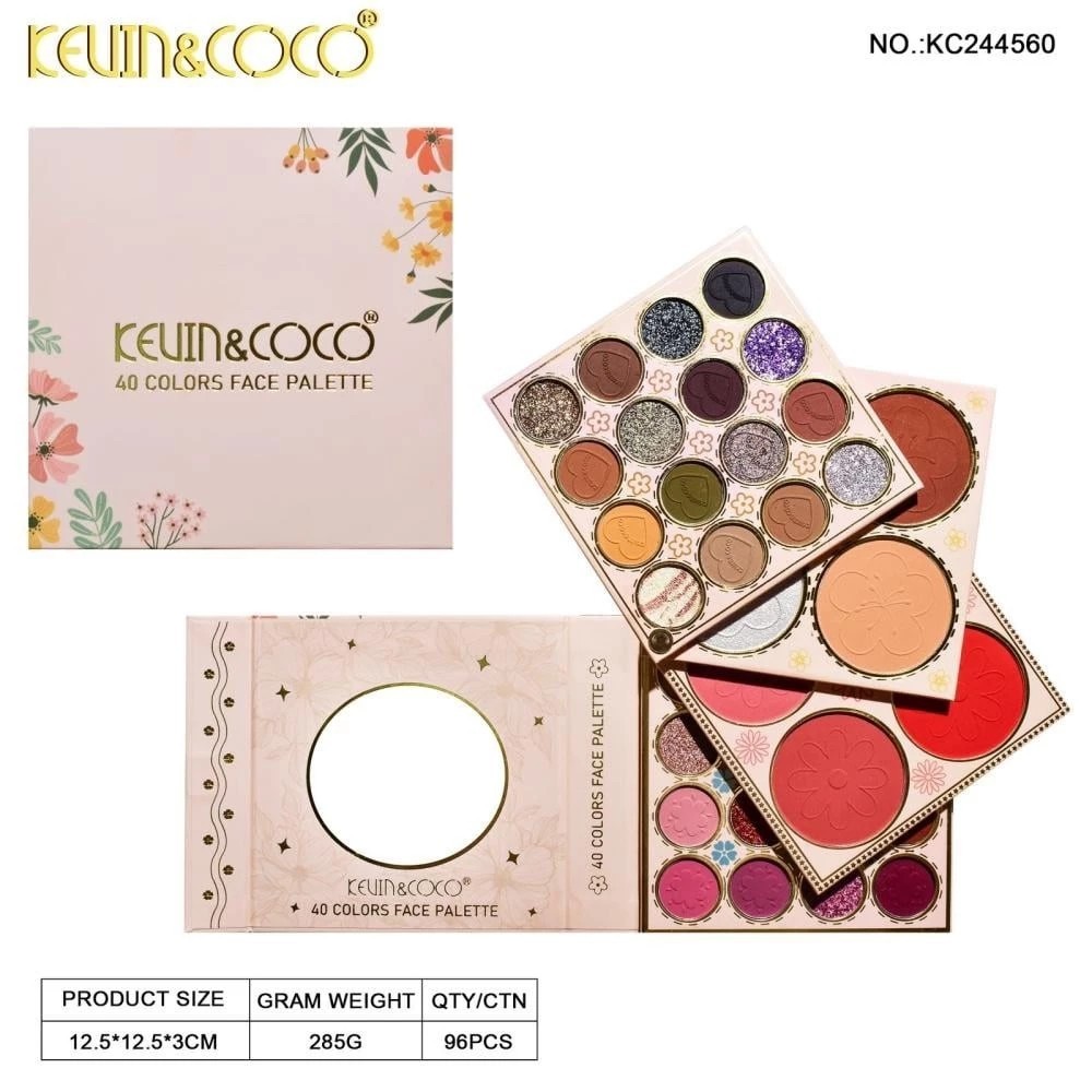 พร้อมส่งจ้า KEVIN&COCO พาเลทแต่งหน้า 40 สี No.KC244560