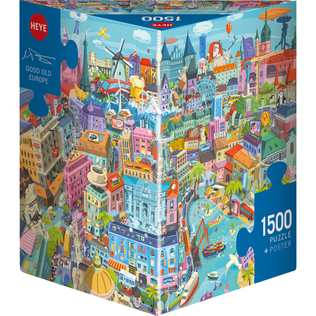 Jigsaw Puzzle HEYE - Good Old Europe / Zsolt Vidak 1500 Piece. จิ๊กซอว์ 1500 ชิ้น มีสินค้าที่ไทย พร้อมส่งได้ทันที