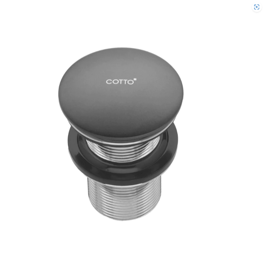 COTTO รุ่น CT665N#BL(HM) สะดืออ่างล้างหน้าแบบกด(ไม่มีรูน้ำล้น) สีดำ
