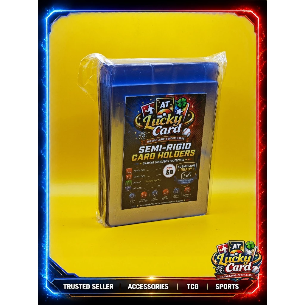 Semi Rigid Card Saver 50ใบ ซองกึ่งแข็งใส่การ์ด ซองส่งเกรด PSA BGS การ์ดโปเกมอน วันพีซ การ์ดบอล พร้อมส่ง