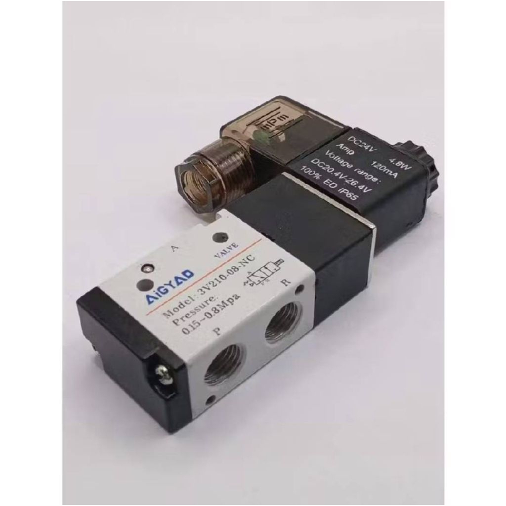 ทนแท้New 3V210-08-NC: รุ่น: 3V210-08-NC (ปกติปิด)โซลินอยด์วาล์ว AIGYAD รุ่น 3V210-08-N