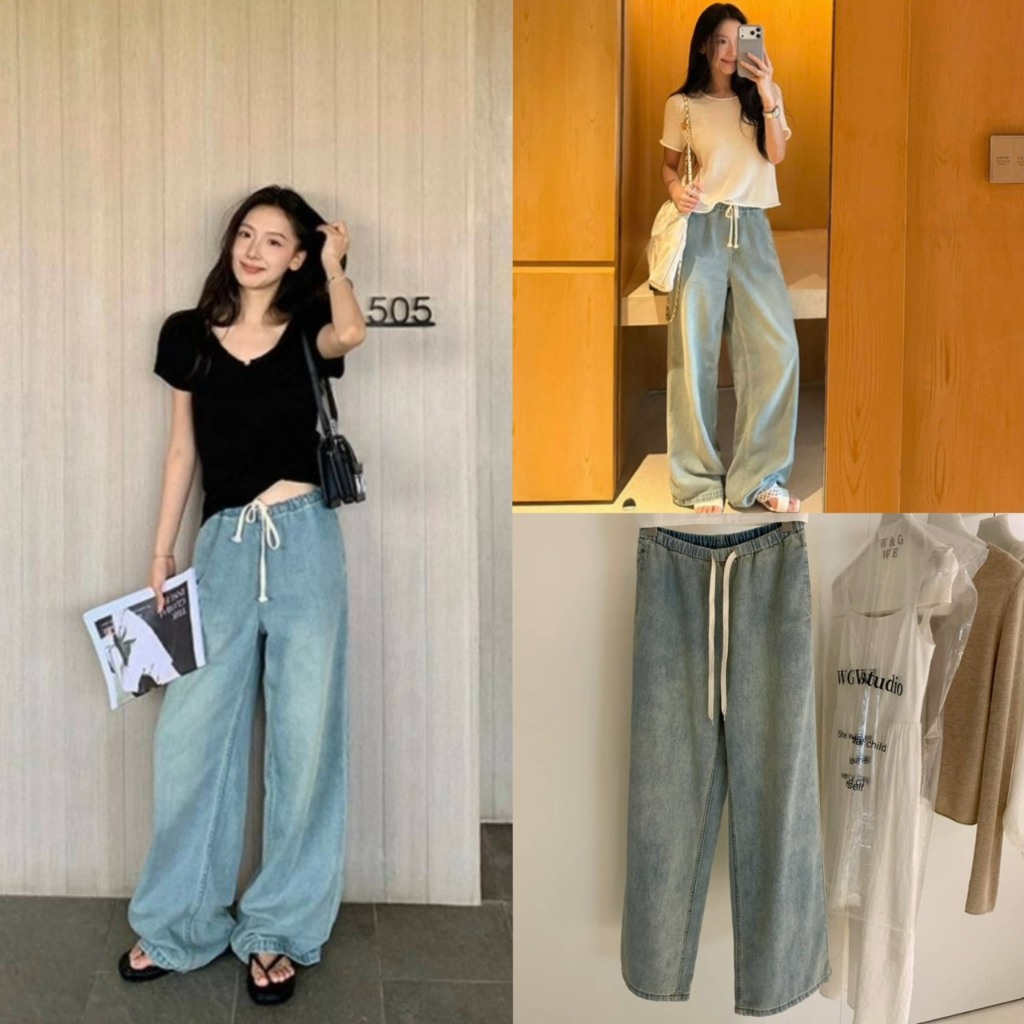 (พร้อมส่ง) Daily Jeans กางเกงยีนส์ขายาว ทรงขากระบอก - 9908 TAG WG.WE