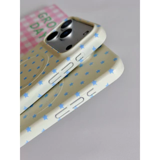[i17] ส่งด่วน✨ PC-097 Milky Star+ไอริงแม่เหล็กเคสไอโฟน ชาร์จไร้สาย มินิมอล สำหรับ Iphone 13-17Promax