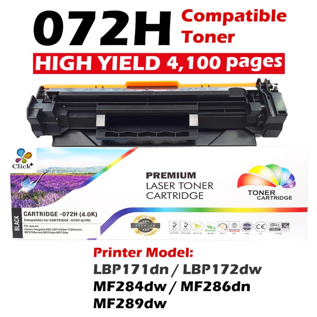 หมึก เทียบเท่า Canon 072 LBP171dn / LBP172dw / MF284dw / MF286dn / MF289dw ปริมาณ 4,100 แผ่น