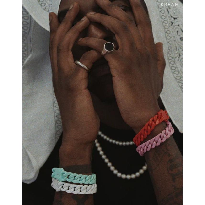 🔥สร้อยข้อมือKREAM Colorful Chain Bracelet Hip Hop Male🔥