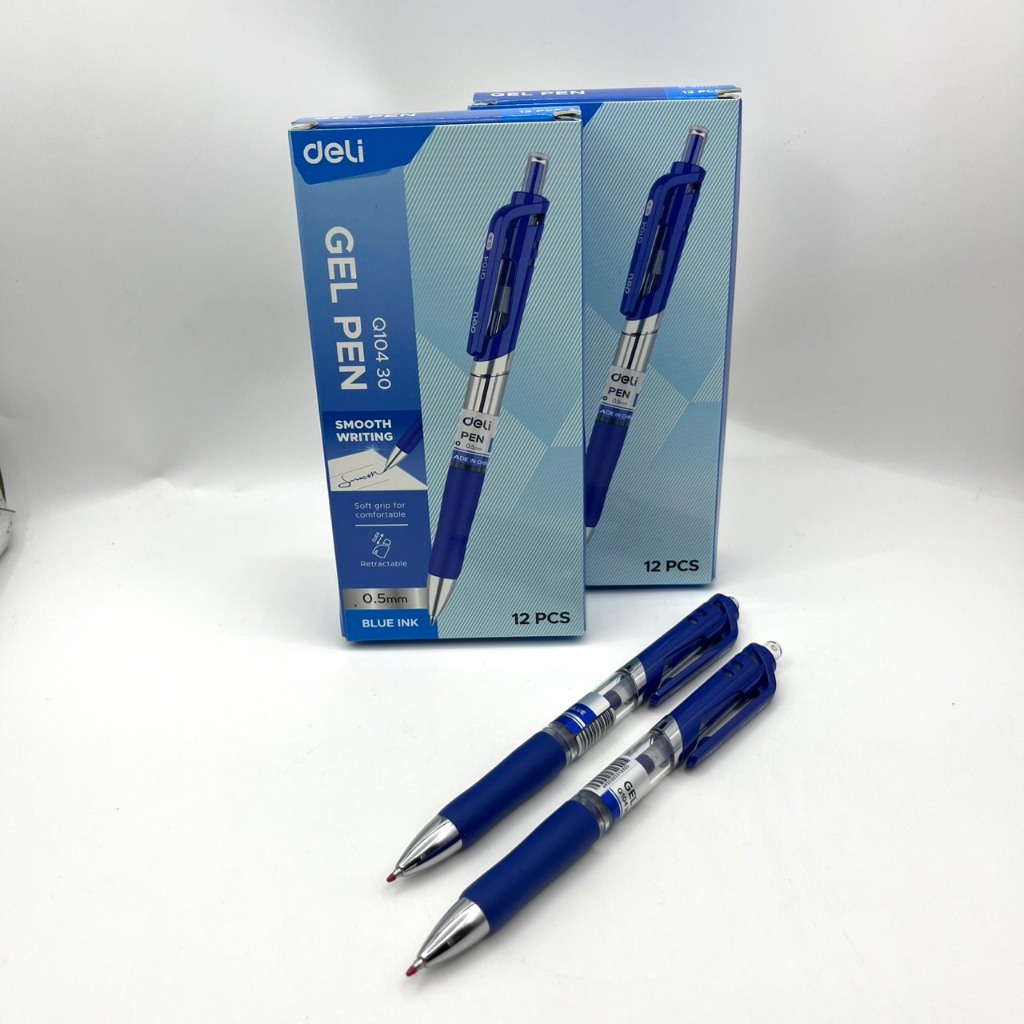 (1 กล่องมี 12 ด้าม) ปากกา ปากกาเจล ปากกากด [หมึกน้ำเงิน] 0.5mm GEL PEN M&G Q104 30