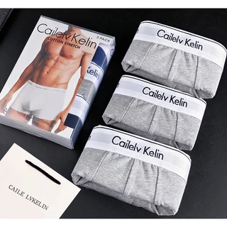 กางเกงในผู้ชาย แพ็ค 3 ชิ้น Clavin Klein Men's Underwear Cotton Stretch Trunks 3pack เนื้อผ้าฝ้ายใส่สบาย ของแท้100%Size C