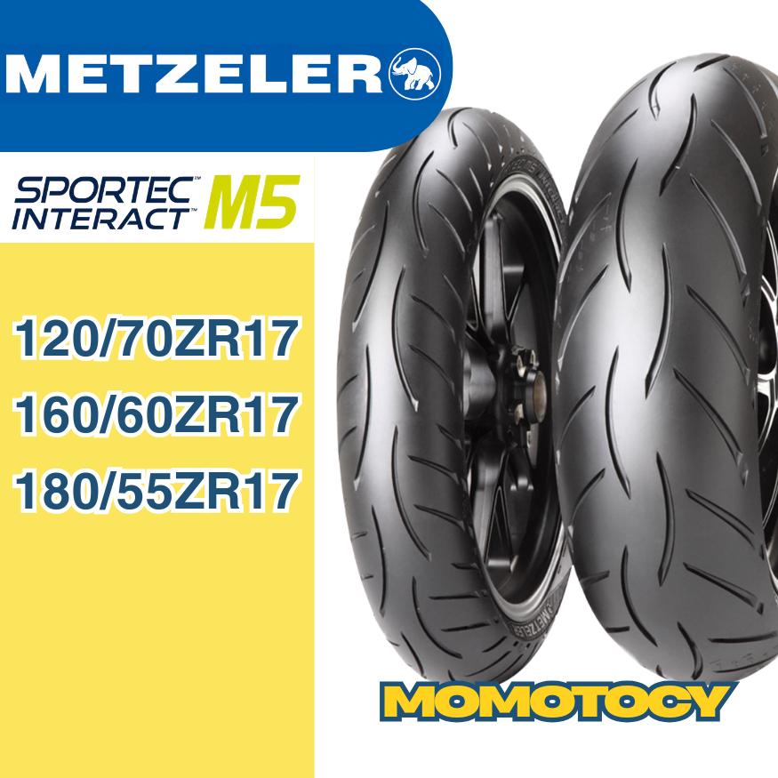 ยาง Metzeler Sportec M5 ยางสปอร์ต ขอบ17 ปี26 ขนาด 120/70,160/60,180/55 สำหรับ Versys650,Cbr650r,Er6n