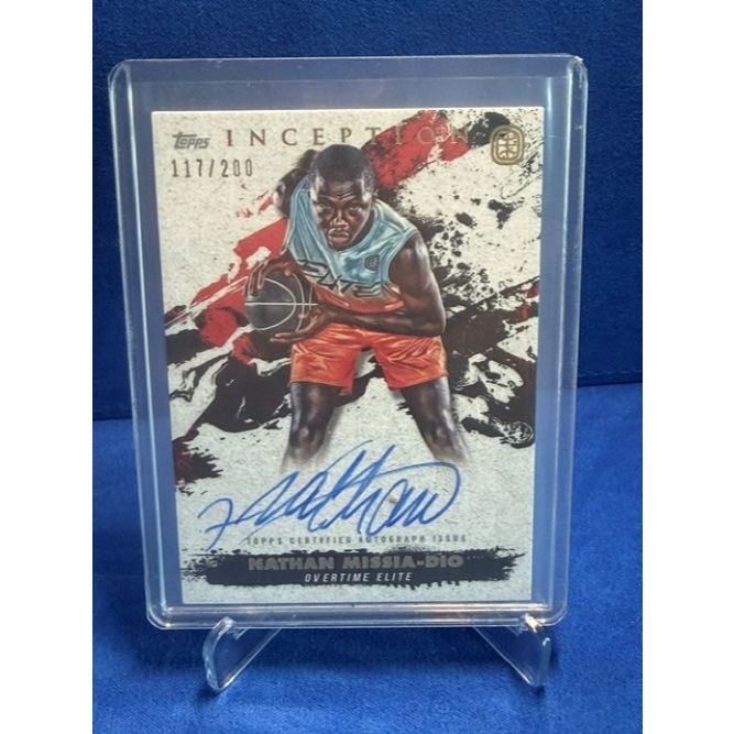 2021/22 TOPPS INCEPTION AUTO /200 OVERTIME ELITE ON CARD ROOKIE NATHAN MISSIA-DIO
