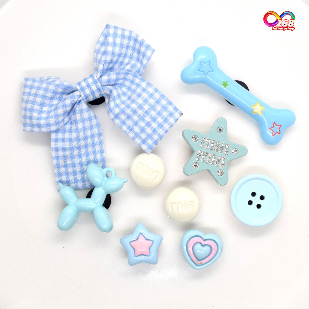 9 ชิ้น เช๊ตการ์ตูน ตุ๊กตา ร้านไทย[ JB.75 ]#ติดรองเท้า#กระเป๋า#DIY พีวีซี น่ารัก อุปกรณ์เสริม