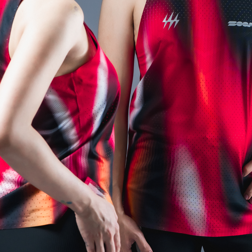 Boomsport Running-Red Sunfire Tank Top