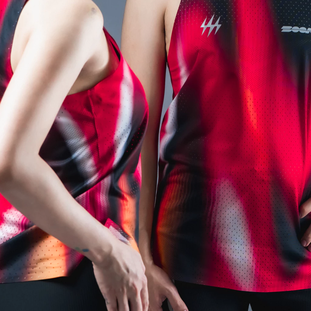 Boomsport Running-Red Sunfire Tank Top