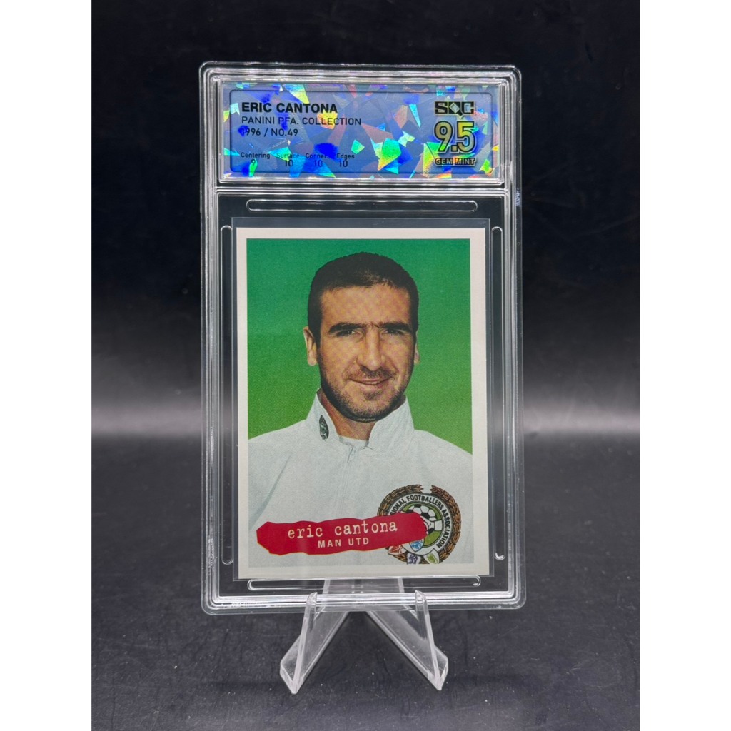 **Eric Cantona - 1996 Panini PFA Collection - #49 - SQC 9.5 Gem Mint**
