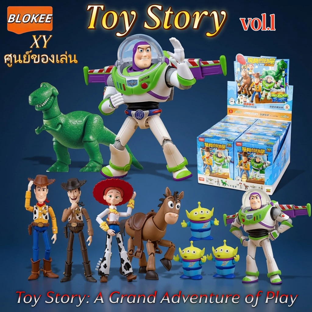 แท้! หายากสุด secret BLOKEES Toy Story: A Grand Adventure of Play vol.1ของเล่นตัวต่อบล็อก สำหรับเป็นของขวัญเด็กผู้ชาย
