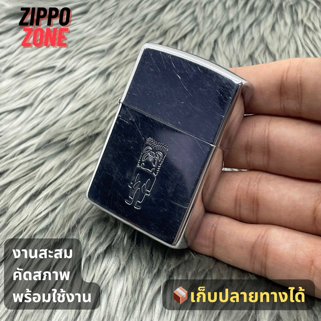 Zippo แท้ มือสอง ZZB63 เลเซอร์ ชนเผ่า ปี 1992 VIII | ไฟแช็ค Zippo USA ของแท้ | พร้อมส่ง