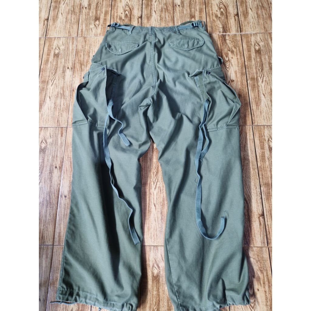 กางเกงทหาร usa M65 รถถัง  OG-107 60s US.ARMY Pants GRIPPER Zip  Cotton   REGULAR SMALL เอว27"-32" ยา