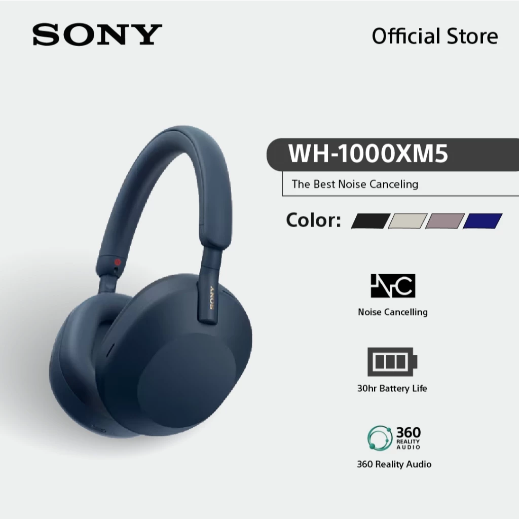 Sony หูฟังไร้สาย WH-1000XM5 Bluetooth Noise Canceling thumbnail 4