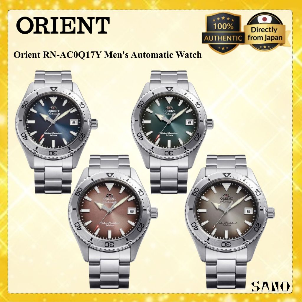 ORIENT Mako 40 Automatic Mechanical Dive Watch 20 Bar Water Resistant Sapphire Crystal Stainless Steel RN-AC0Q Series Made in Japan