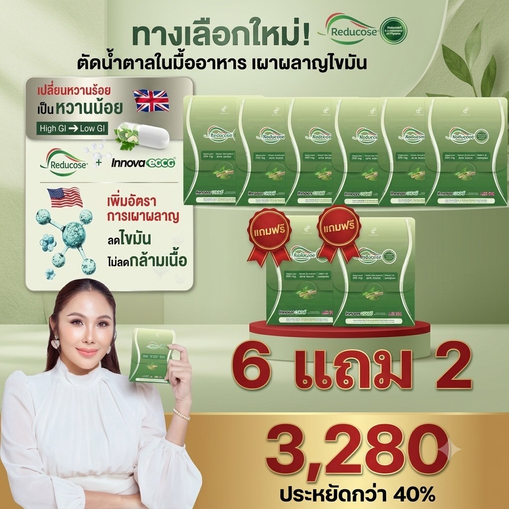 6 แถม 2 PANANCHITA  S Sure Plus Reducose EG เอสชัวร์พลัส รีดูโคส อีจี ตรา ปนันชิตา