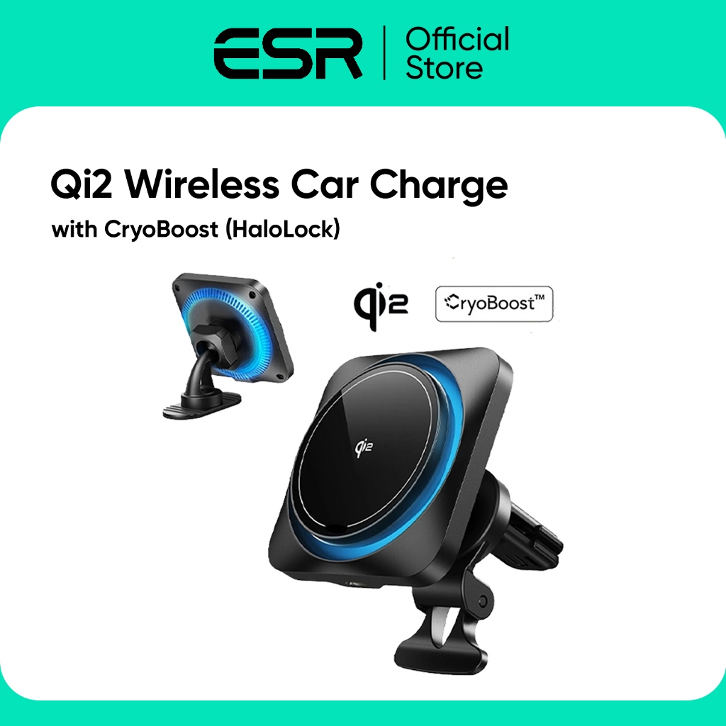 แท่นชาร์จไร้สายในรถ รุ่น Qi2 Wireless Car Charger with CryoBoost (HaloLock) By Vgadz