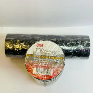 3M (แพ็ค 10 ม้วน) เทปพัน สายไฟ รุ่น Temflex 150/1710 /170 ขนาด 10M สีดำ
