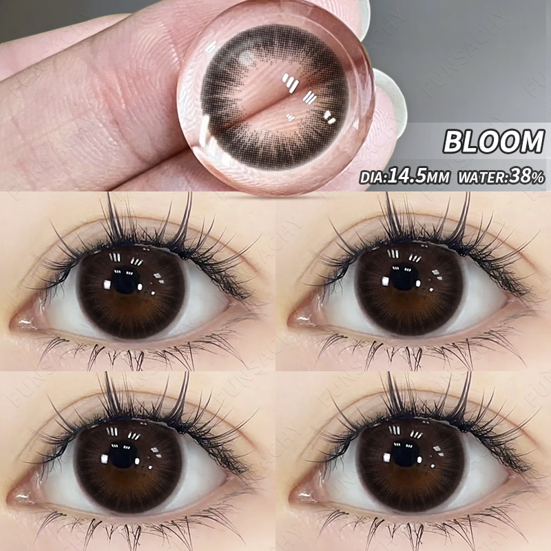 (-1.00~-8.00)คอนแทคเลนส์สายตาสั้น สีดำ/สีน้ำเงิน 1 คู่ ตาโตตาเหมือนตุ๊กตา ราคาพิเศษข้อเสนอจำกัดเวลา หมดแล้วหมดเลย