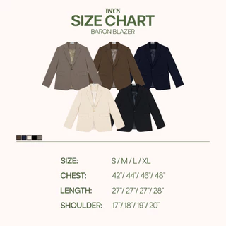 [ยอดขาย No.1] BARON Blazer เสื้อเบลเซอร์ เสื้อสูทผู้ชาย เกรดพรีเมี่ยม ชุดไปงานแต่ง