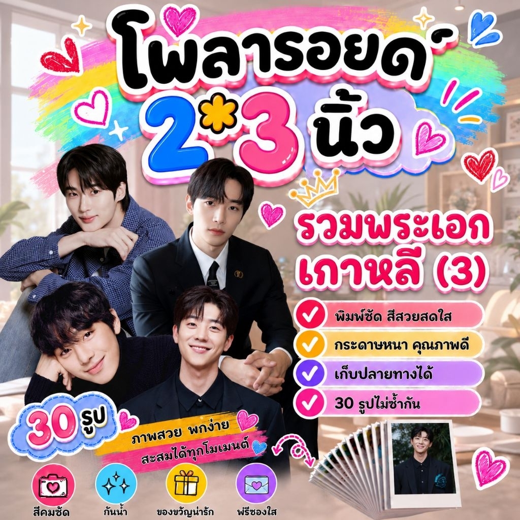 รวมพระเอก​เกาหลี​ (3)​ โพลารอยด์​ 30​ รูป​