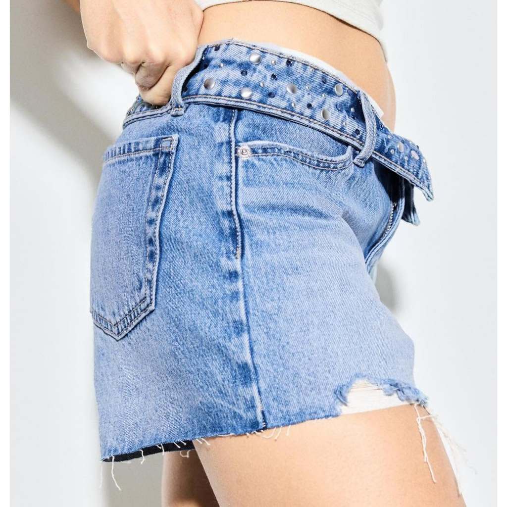 88 OUTLET STRDIVAIUS กางเกงยีนส์ขาสั้น ดีเทลคือขอบกางเกง เริ่ดจริง เพิ่งมาล่าสุด TURN-UP WAIST DENIM SHORT