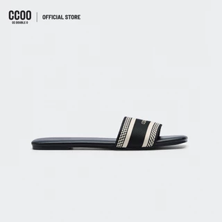 CC DOUBLE O WEBBING WOVEN LOGO STRAP SANDALS ผู้หญิง รองเท้าแตะแบบสวม สายคาดทอโลโก้ รุ่น O26WSWA028 (AW26 #P1)