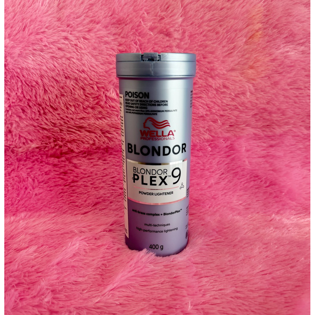WELLA BLONDOR POWDER LIGHTENER PLEX 9 400 ML.ผลิตภัณฑ์ฟอกสีผม ให้สว่าง ถึง 9 ระดับ พร้อมบำรุงเส้นผม