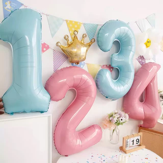 🔥ส่งจากไทย🔥 ลูกโป่งตัวเลข 40 นิ้ว สีชมพู ลูกโป่งฟอยล์ตัวเลข สำหรับตกแต่งวันเกิด ปาร์ตี้ งานเฉลิมฉลอง และแบ็คดรอปถ่ายรูป