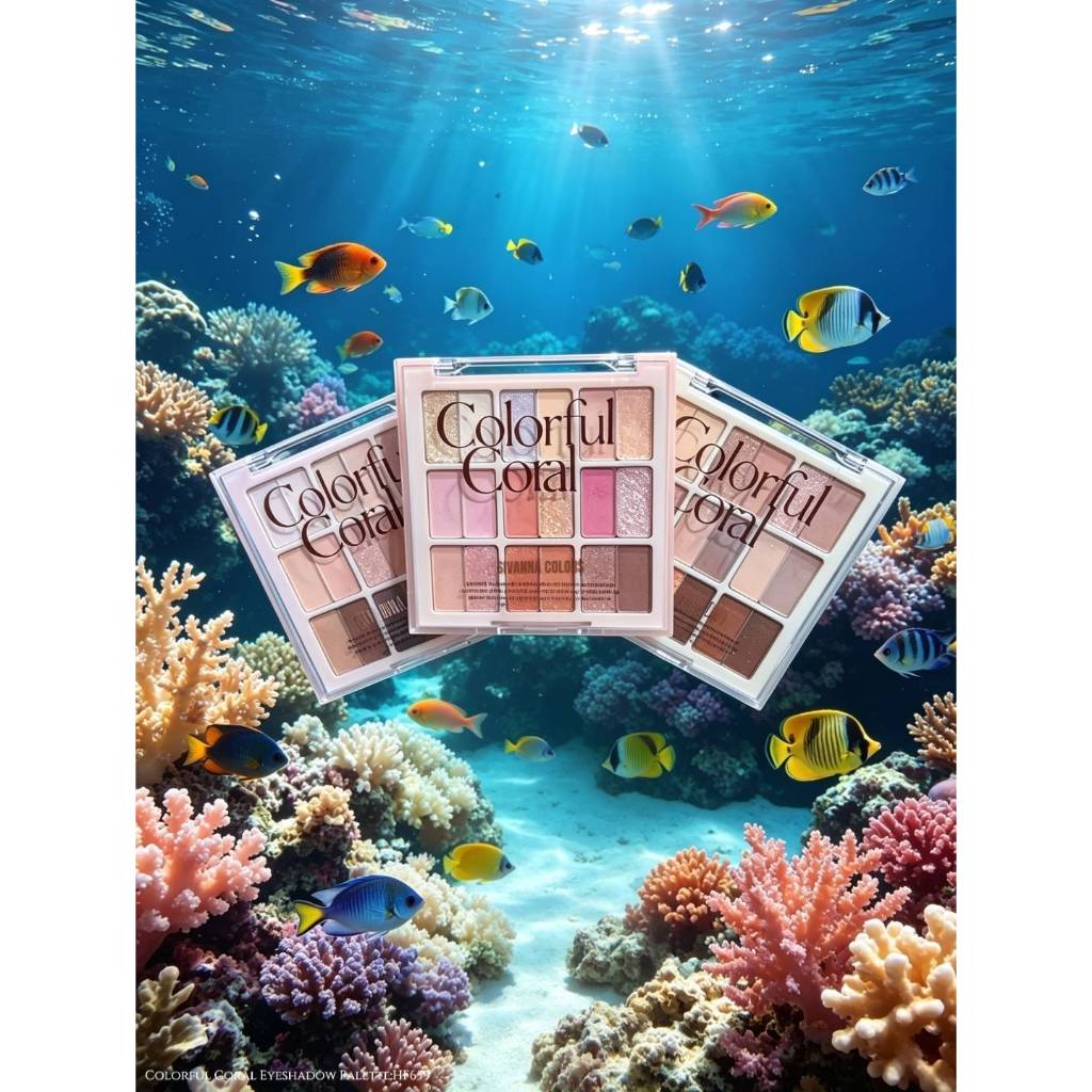 HF659 ซีเวนน่า คัลเลอร์ส คัลเลอร์ฟูล คอรัล อายแชโดว์ พาเลทท์ Sivanna Colors Colorful Coral Eyeshadow Palette
