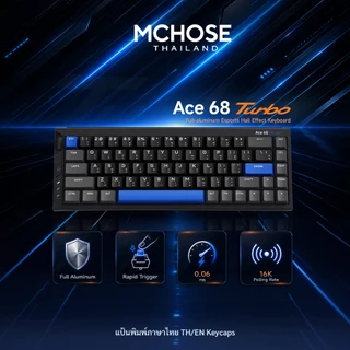 [Keycaps ไทย] MCHOSE Ace 68 Turbo Full-aluminum Esports Hall Effect Keyboard คีย์บอร์ดเกมมิ่ง 65% 16K Polling Rate