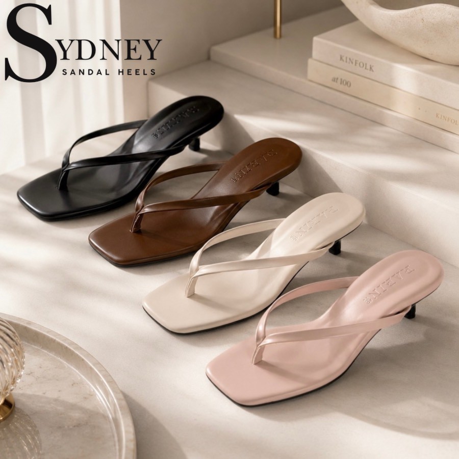 Rarin รุ่น Sydney Sz.36-41 รองเท้าแตะหูหนีบ ความสูง 1 นิ้ว **เท้าไม่เรียวบวกเพิ่ม 1 ไซส์**