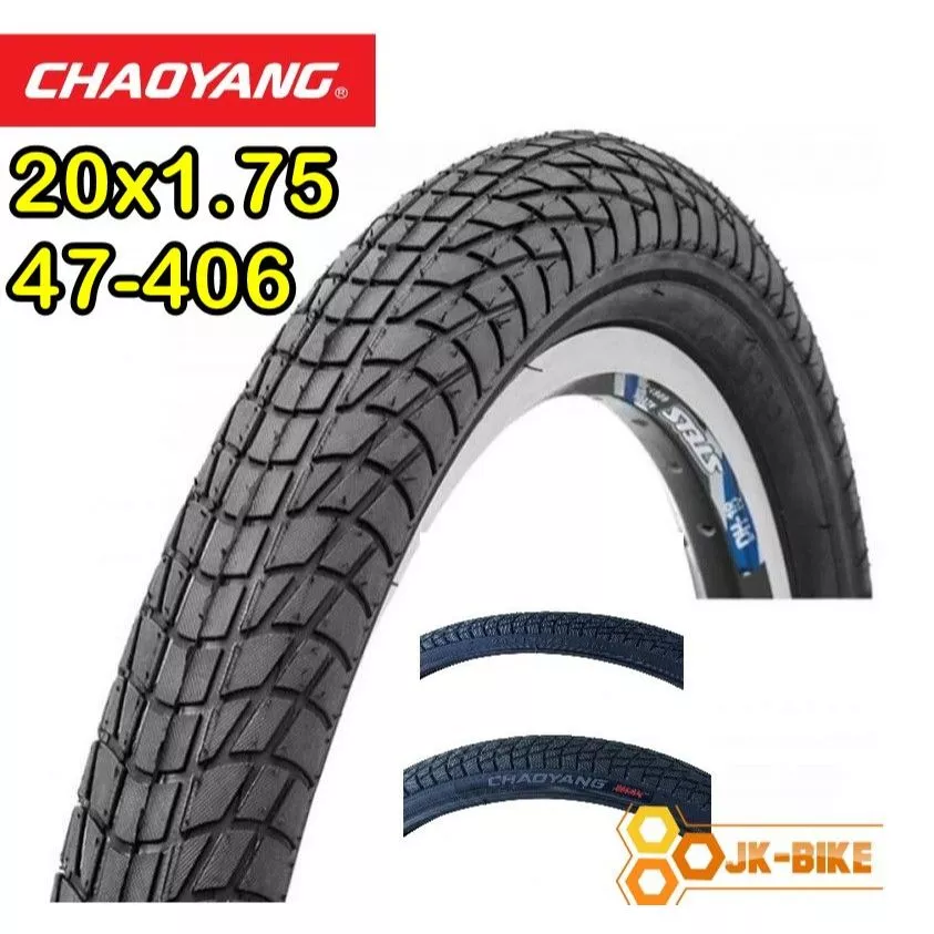 ยางนอกจักรยาน CHAOYANG 20x1.75 (47-406) ลายsemi-slick รุ่น BMX