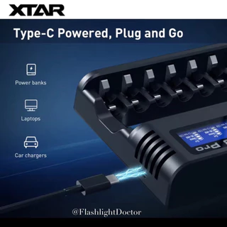 รางชาร์จ XTAR L8 Pro Li-ion 1.5V & Ni-MH 1.2V Charger with Discharge & Repair